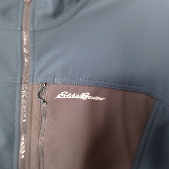 Eddie Bauer blue and gray zip-up jacket - Picture 4 of 8